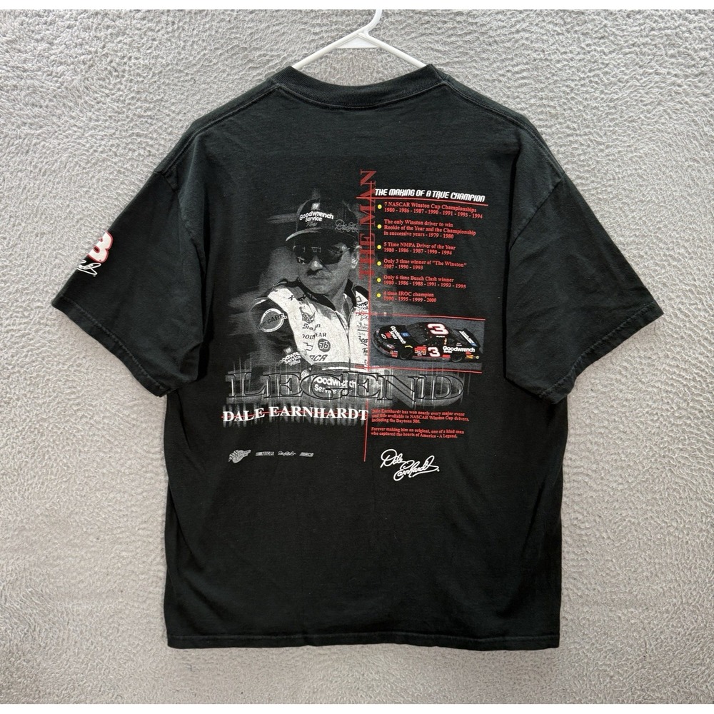 Vintage Winners Circle Shirt Adult XL Black Dale Earnhardt Nascar Faded 90s Y2K